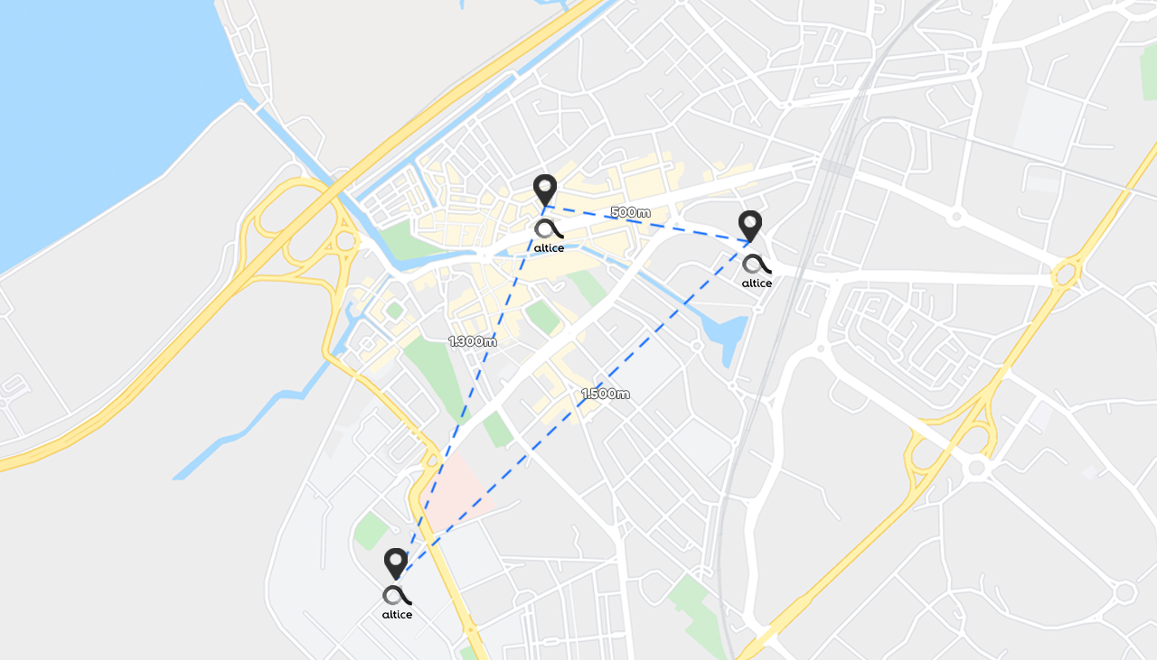5G-NR antennas location in Aveiro