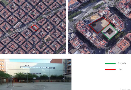 Location and image of Els Llorers School
