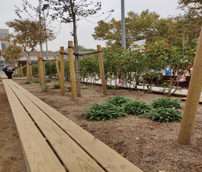 New garden at school yard