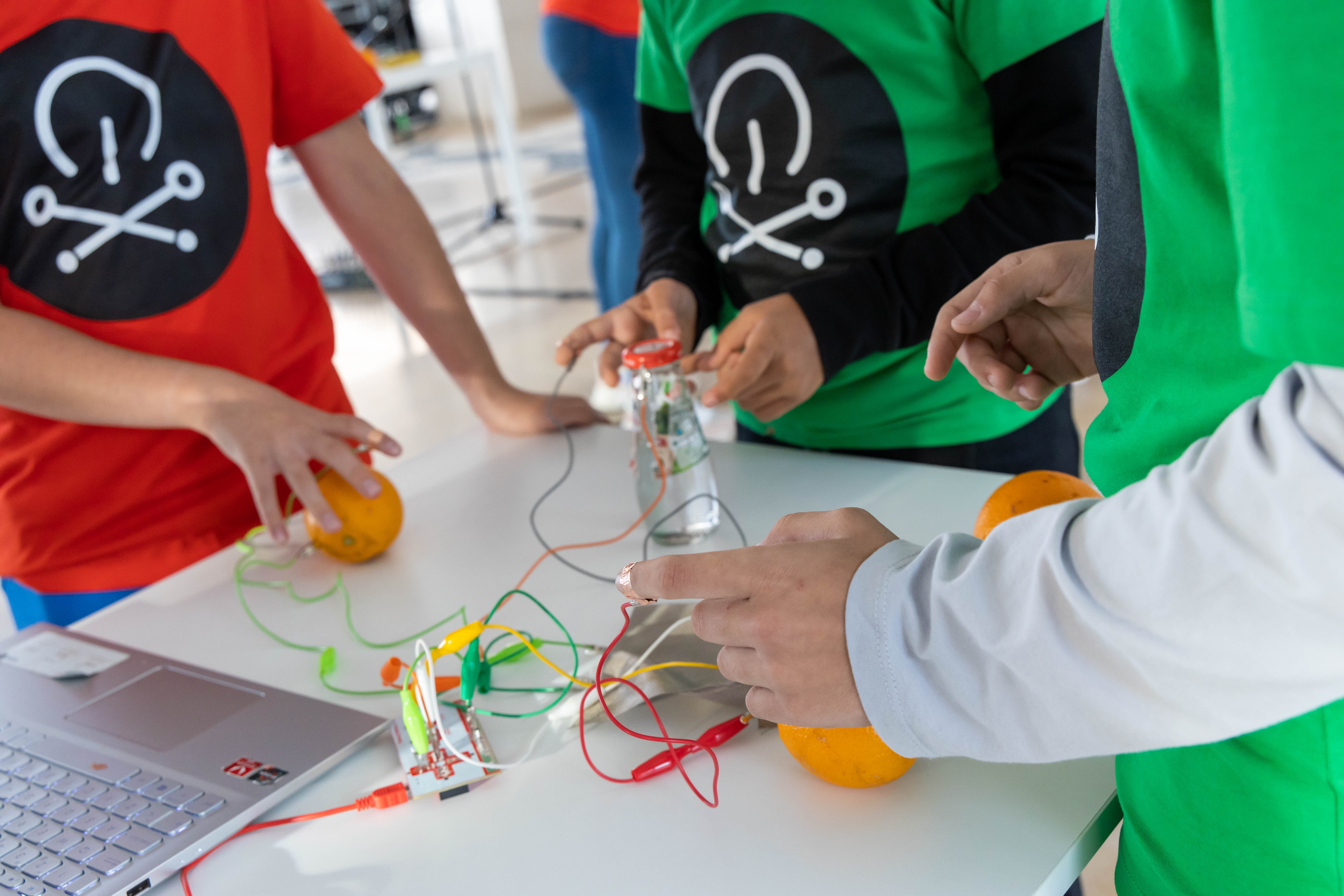 students practicing STEAM subjects