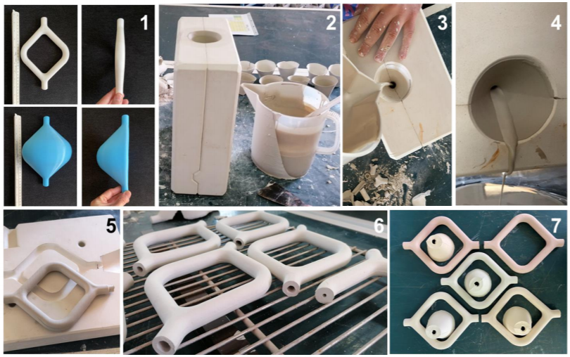 Square ceramic slat. Cerámica Mayor