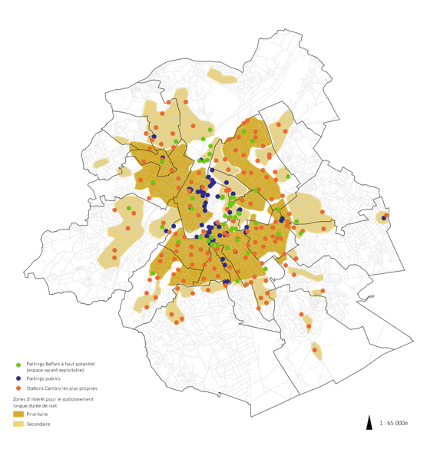 Map of potential long-term night-time opportunities 