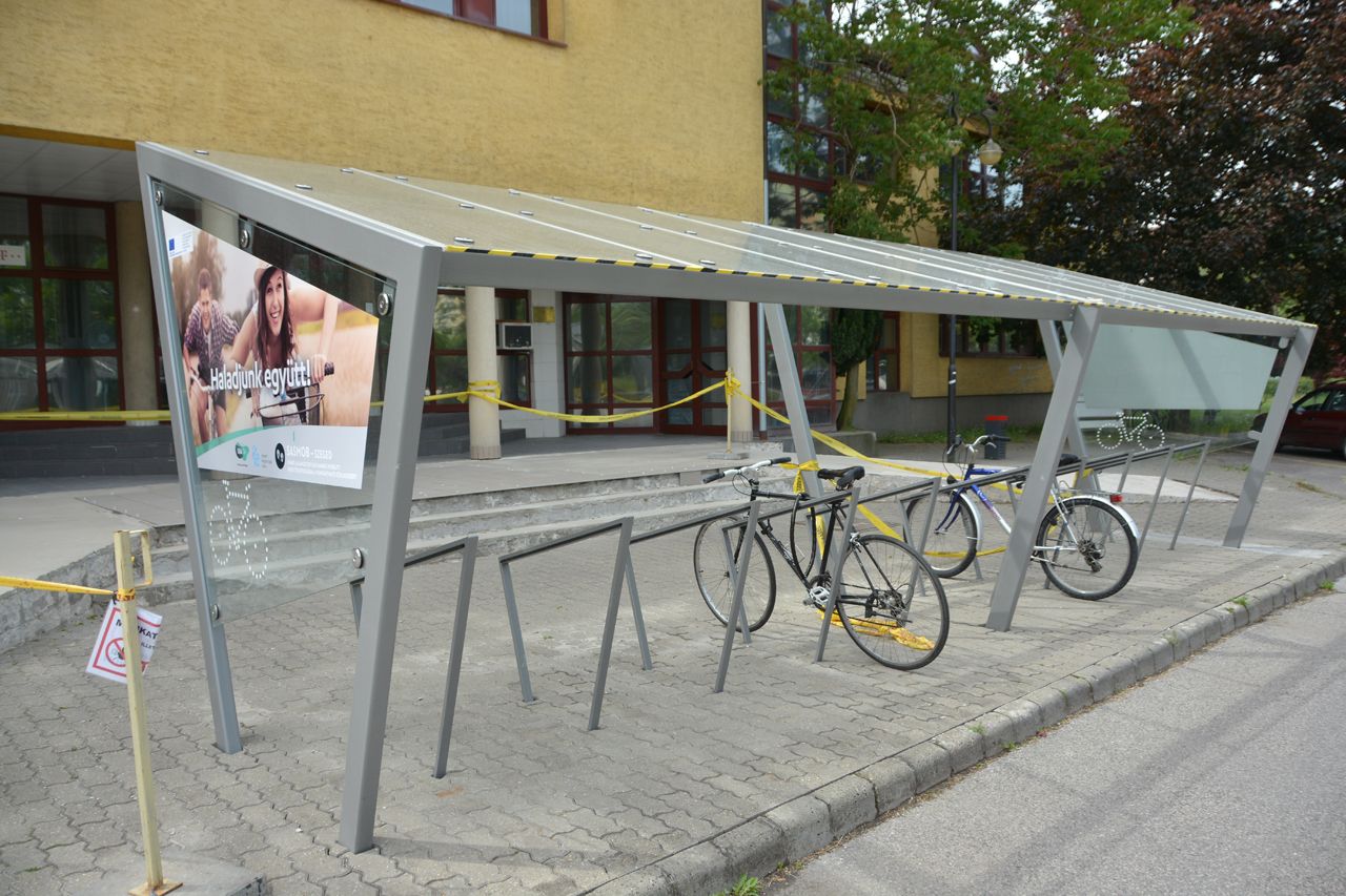 Lavish SASMob Bike Shelters in Rókusi körút, Right Next to the Phone Tower