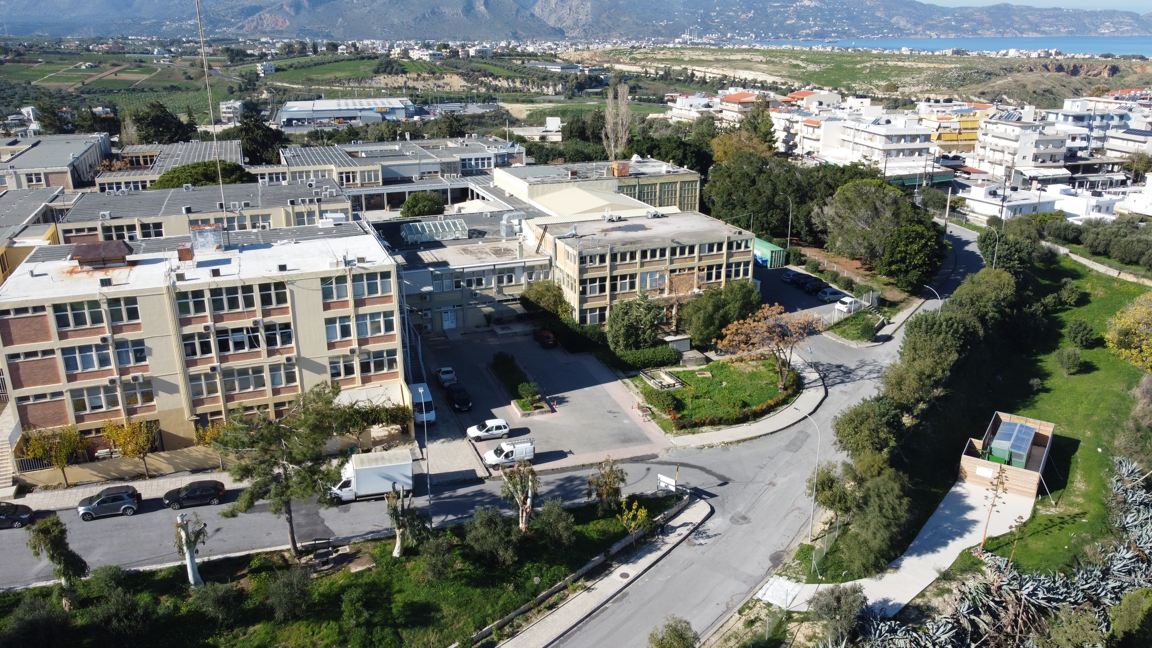 An eye-bird's view of an Automatic Composting Unit in Heraklion               Photograph by I. Daliakopoulos (HMU), 27 December 2022