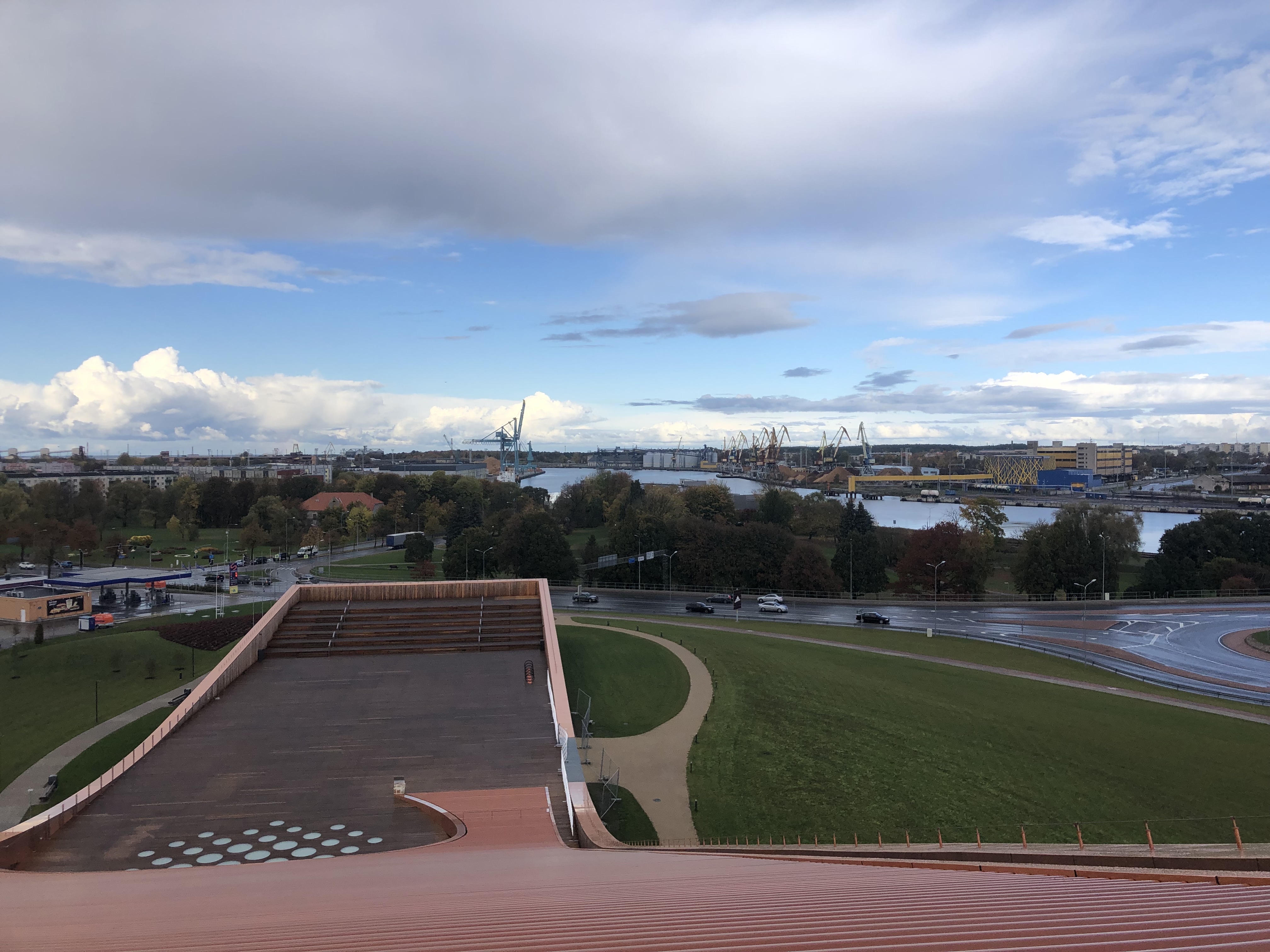 View of Ventspils from the top of the new Science Center