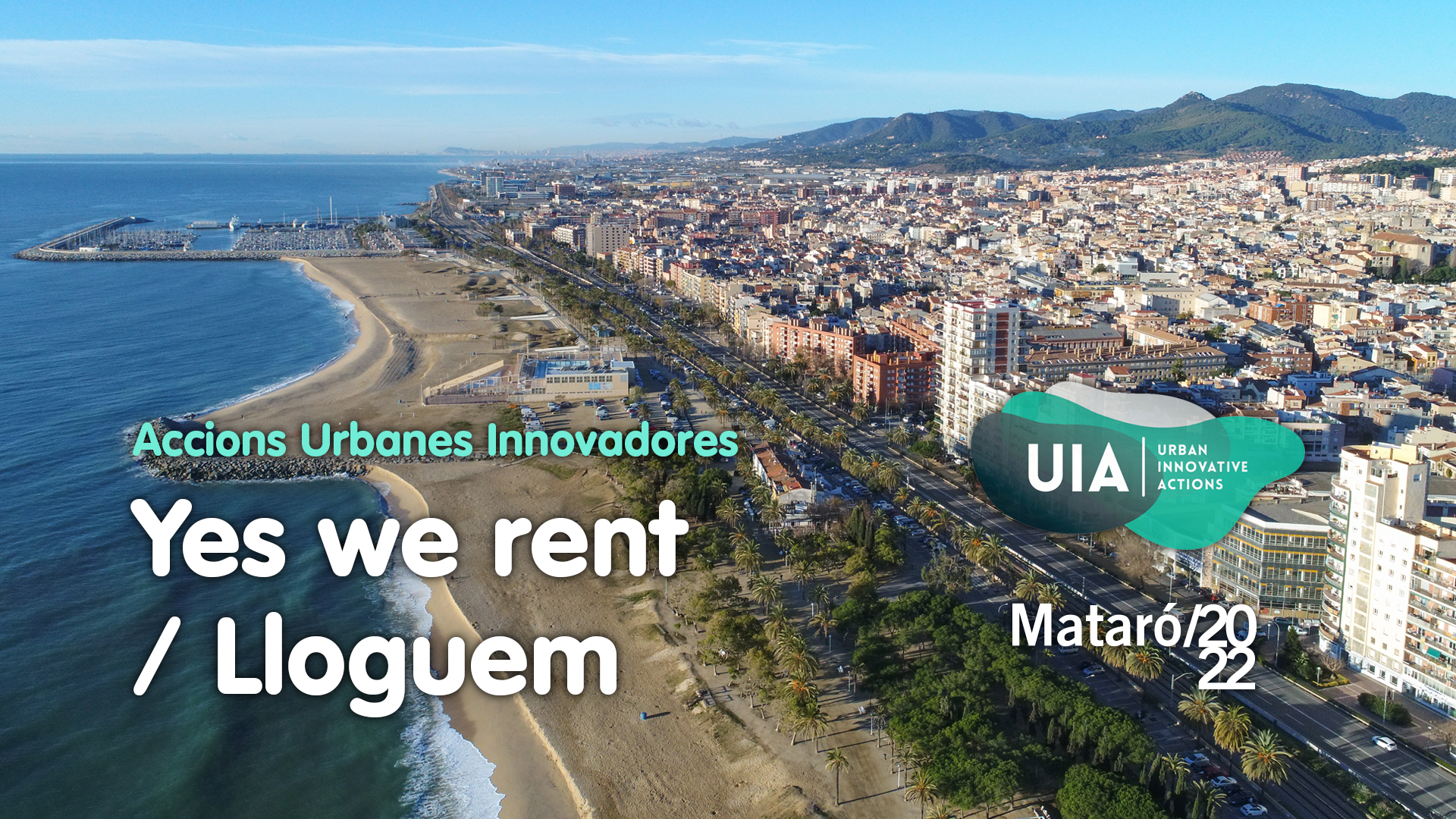 Aerial view of Mataró from see site