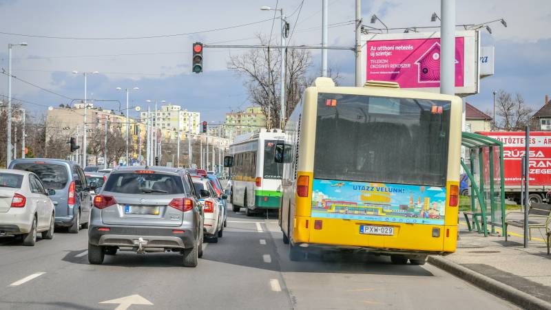 car and bus in szeged