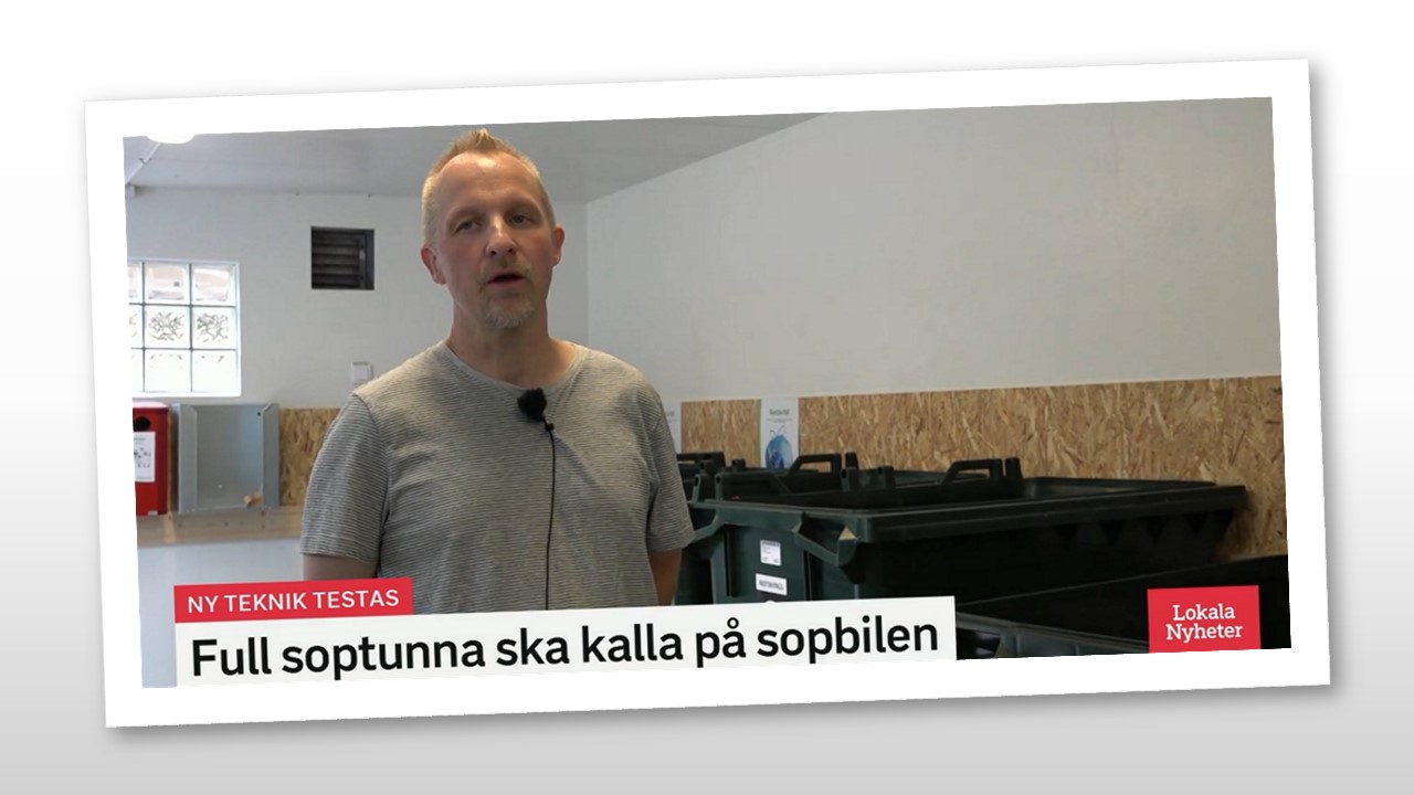 Head of IT and Digitalization at SSAM, Per Gunnarsson, on Swedish television broadcast telling about the new solution to be tested in Växjö.
