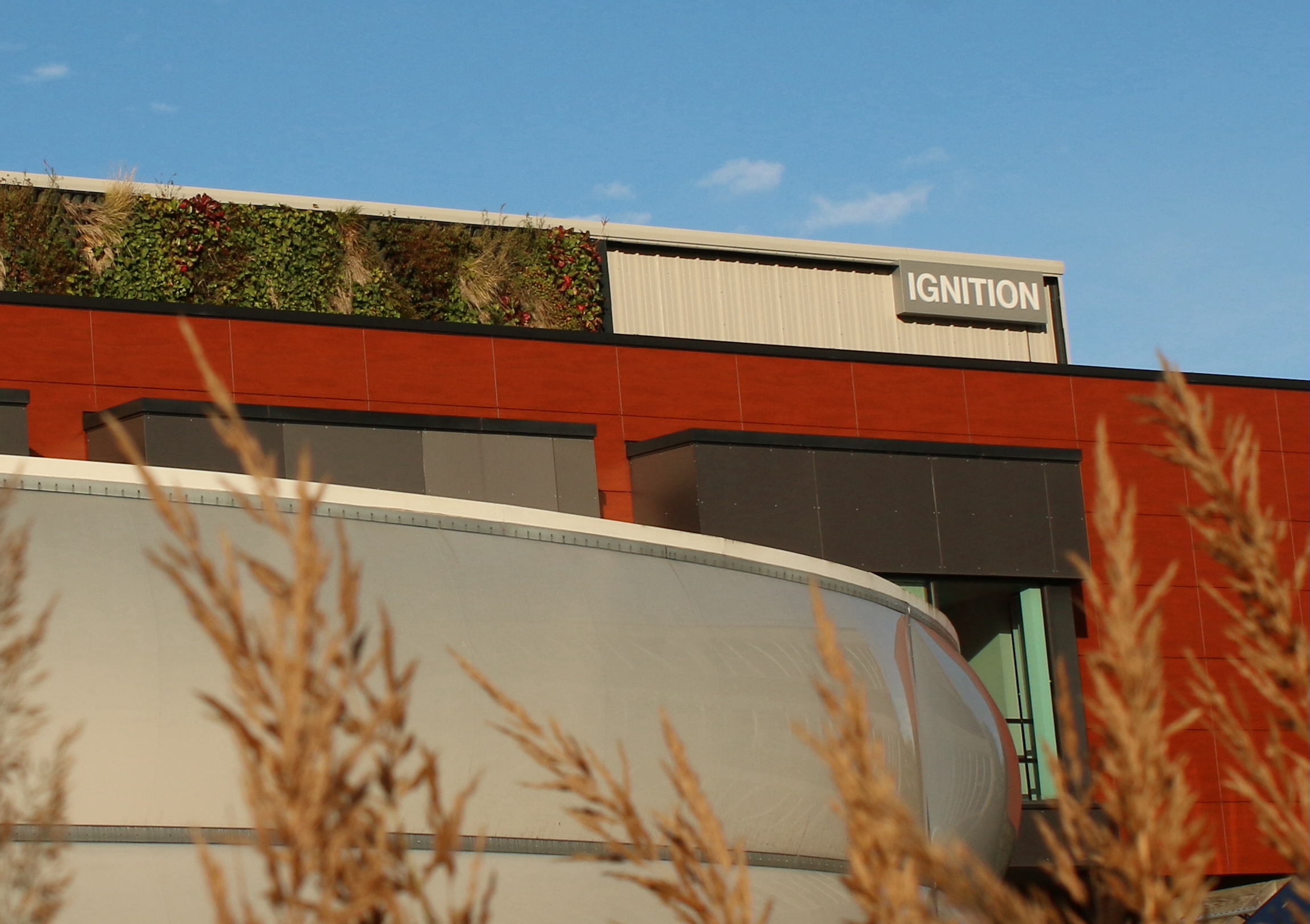 IGNITION sign at a building at the University of Salford