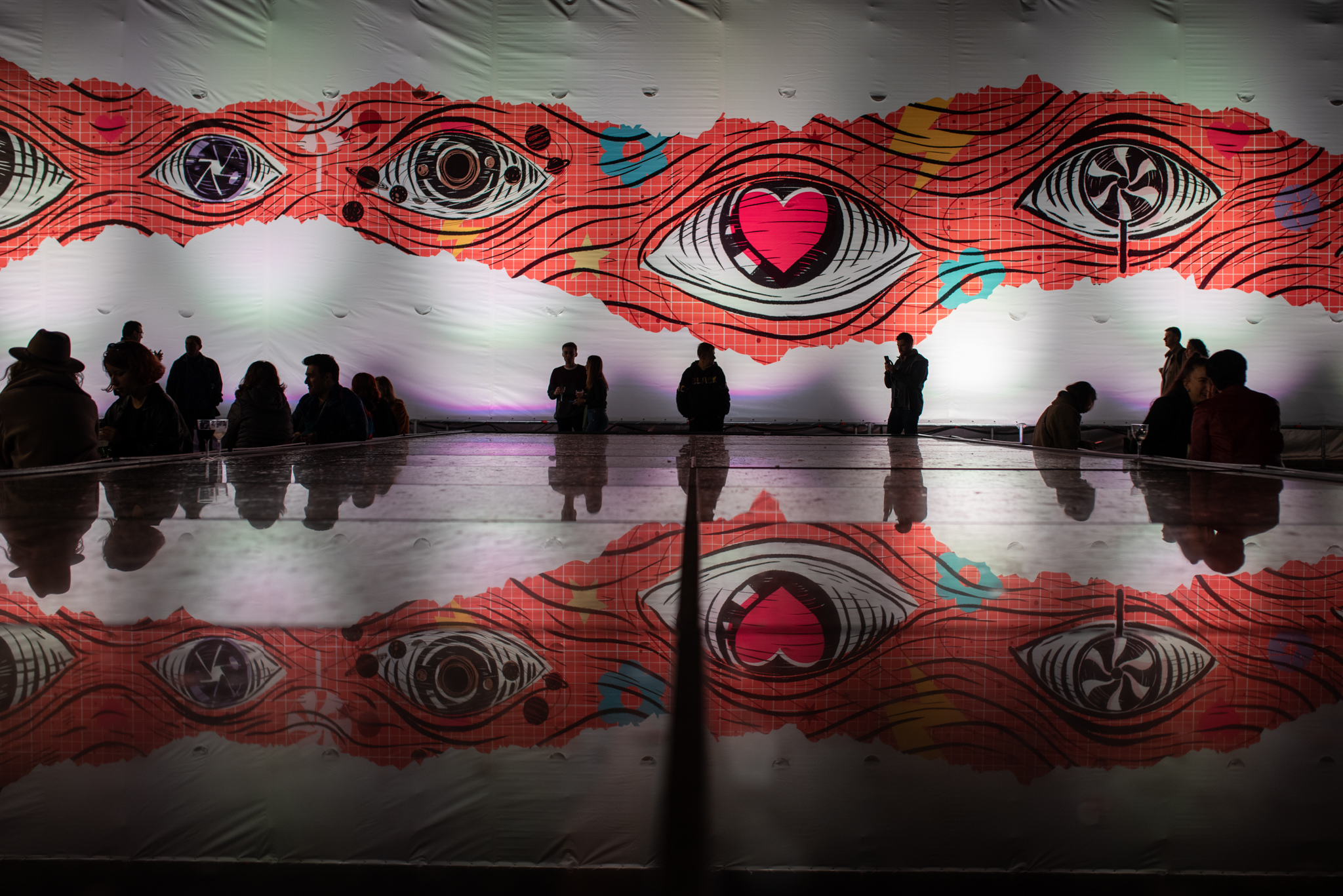 Art installations at the main pavillon of the Festival of Creativity 