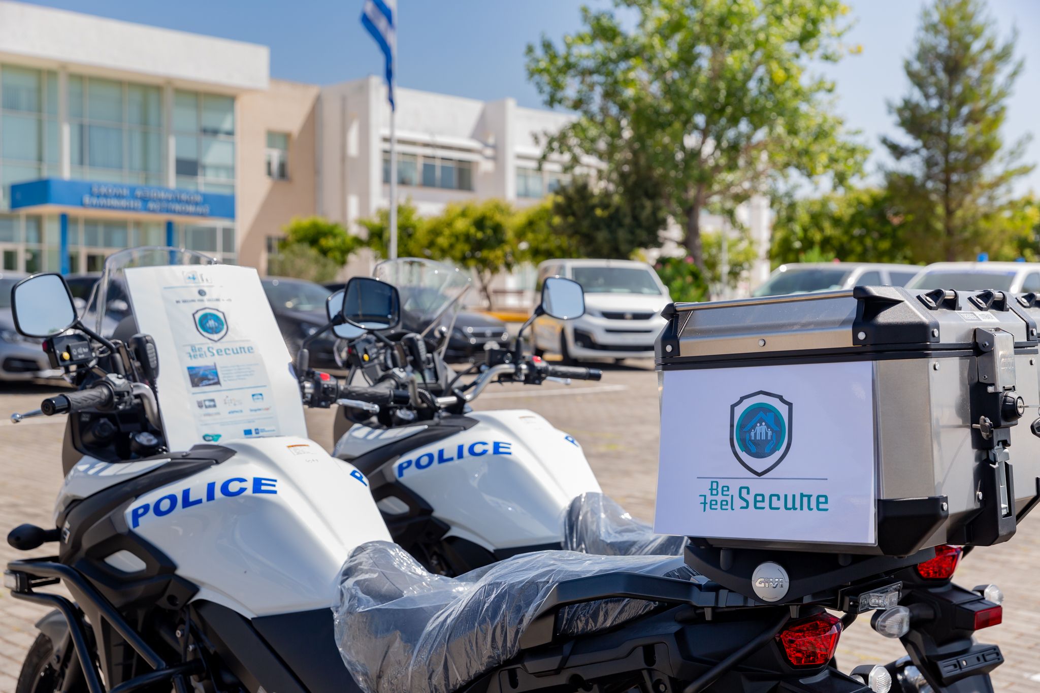 Motorcycles were delivered to the local police. 