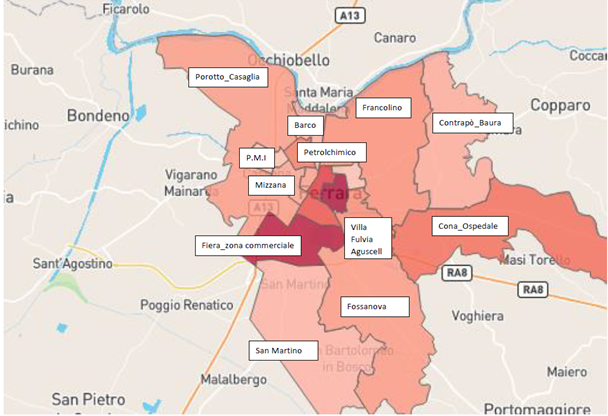 Figure 1 - The 17 areas of the analysis. Source: SIPRO, WP5