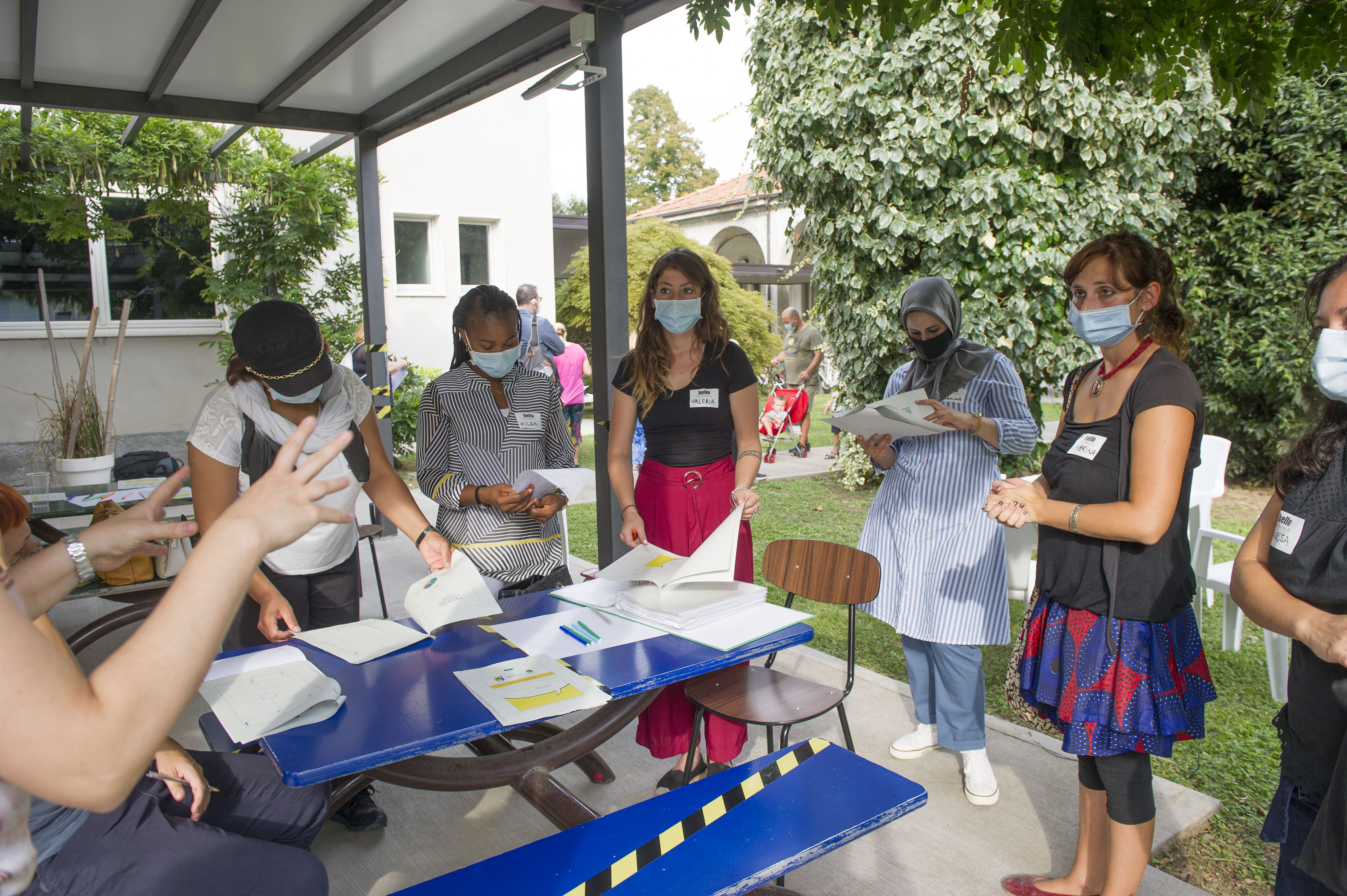 Ice breaking at the co-housing workshop with target families. Source: Picture taken by the MUA Team