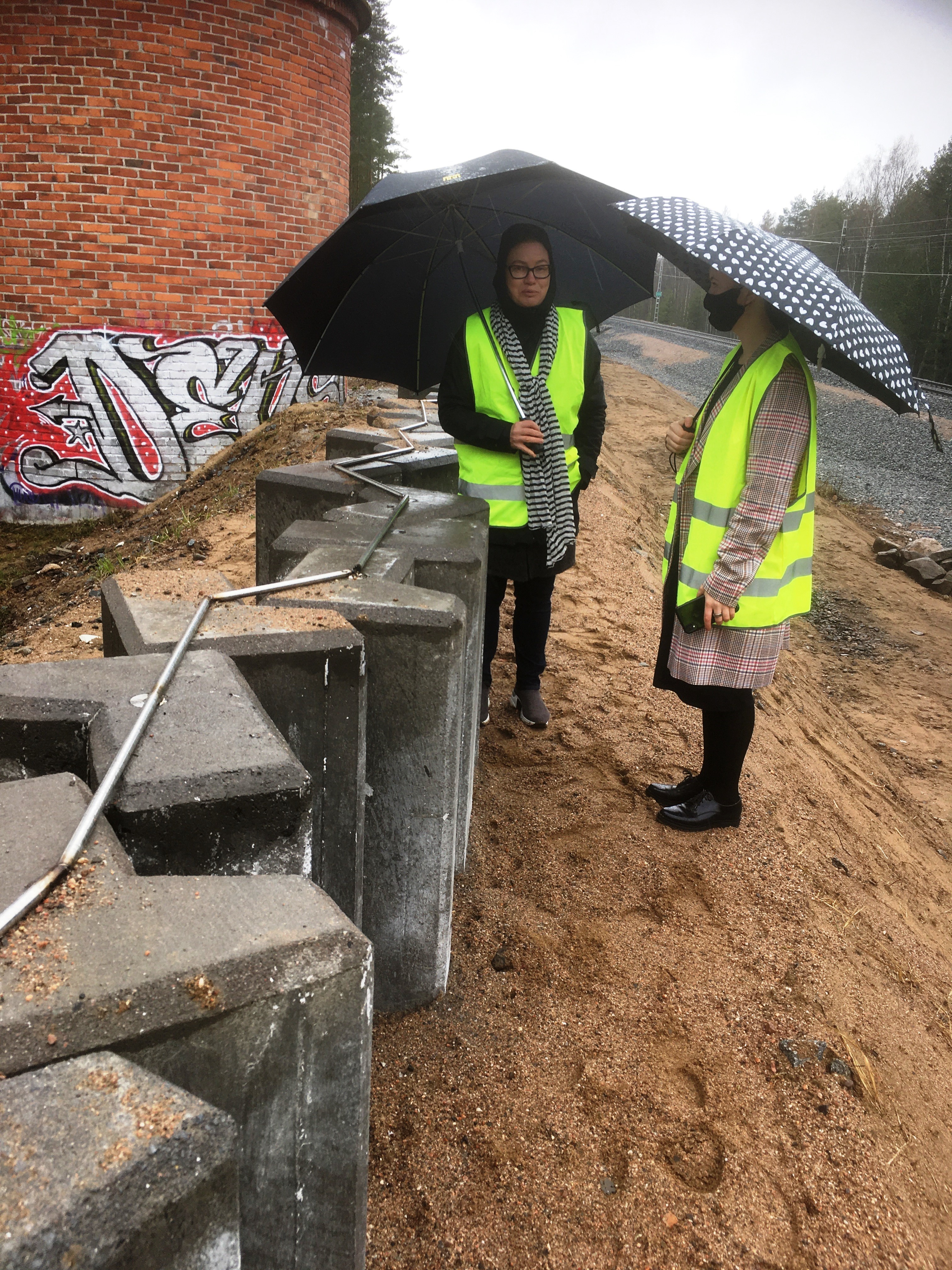 The elements of the noise barrier constructed with 3D printing technology