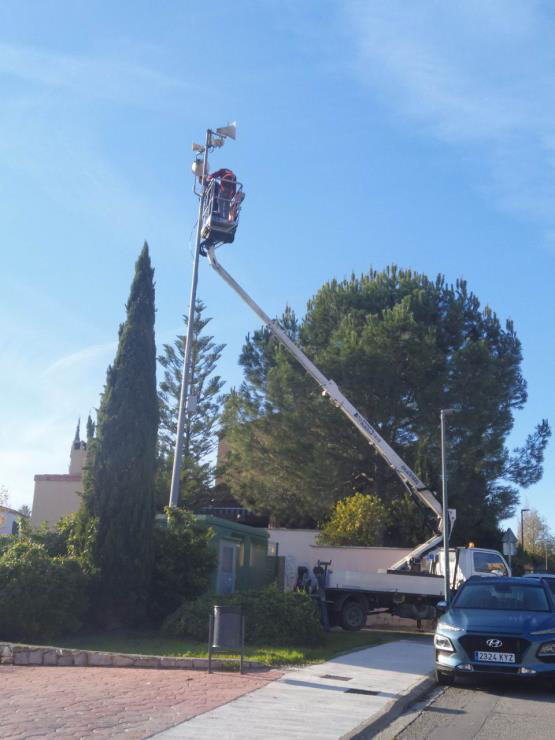 Weather station set-up at “Masia Traver” community