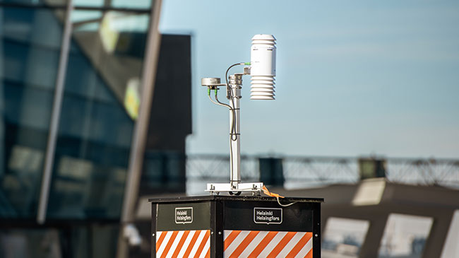 Vaisala AQT530 stationary mid-cost sensor installed in Helsinki (source: HOPE)