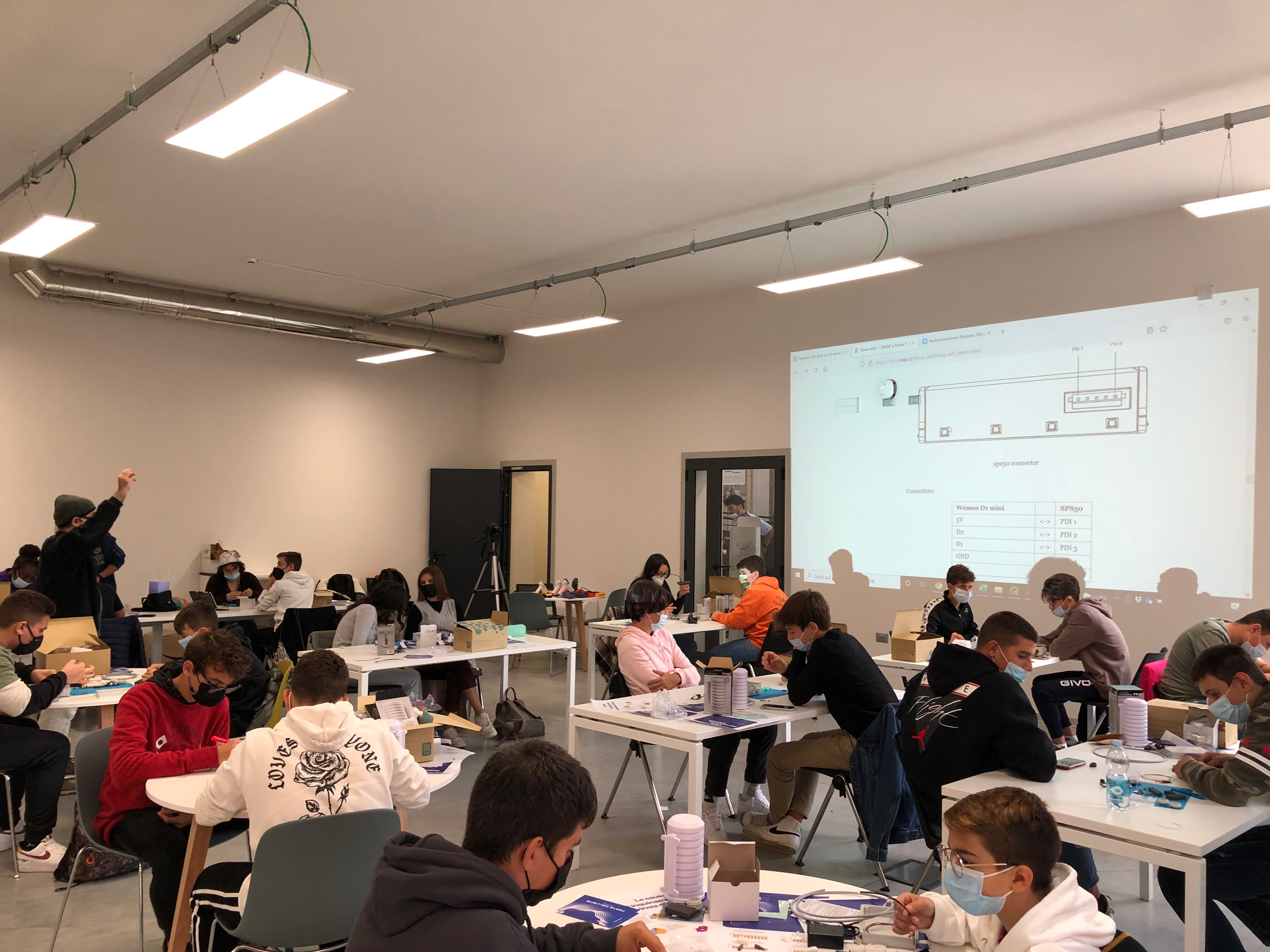 workshop with students