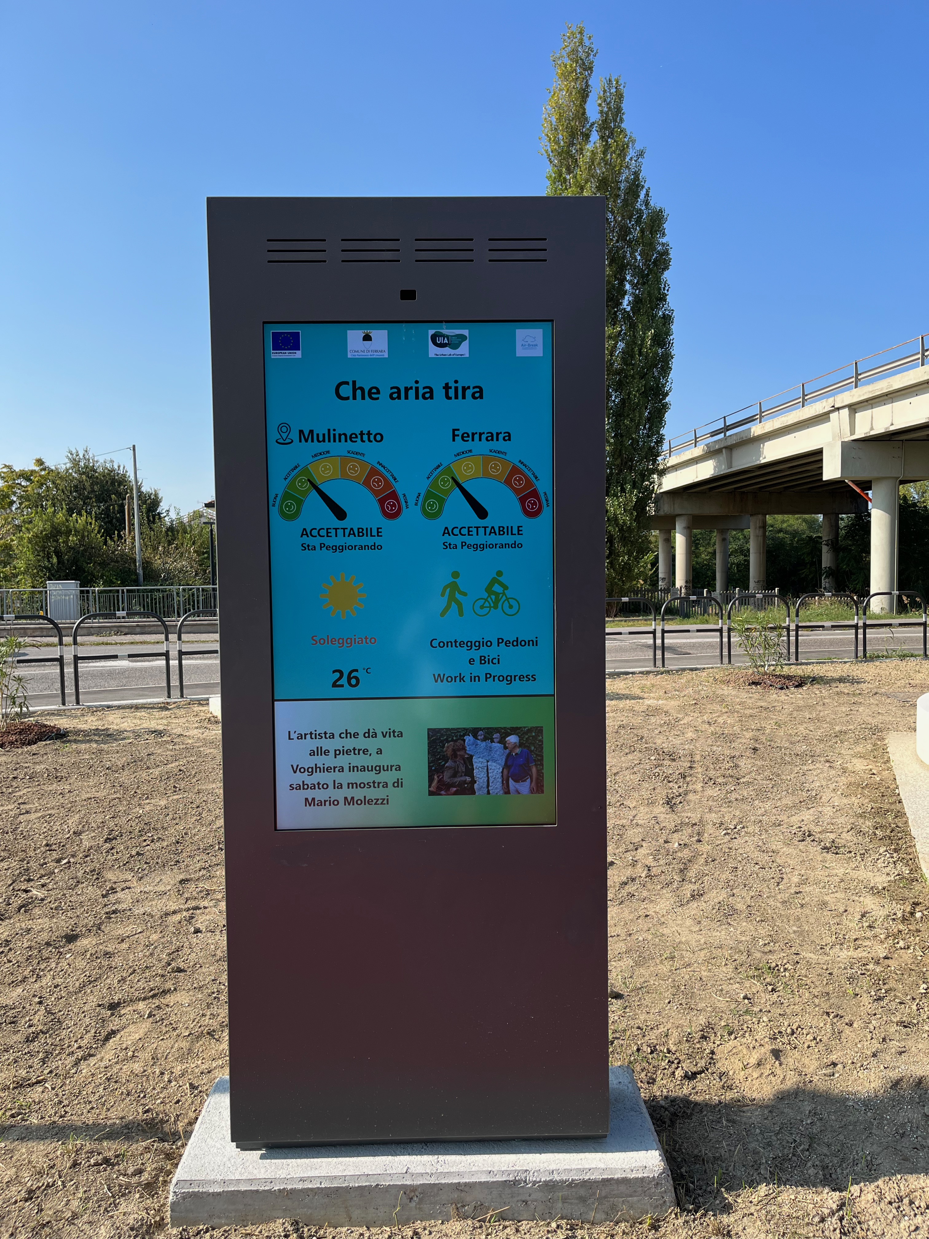 Figure 7 – Informative Totem installed along the Smart Bike Lane
