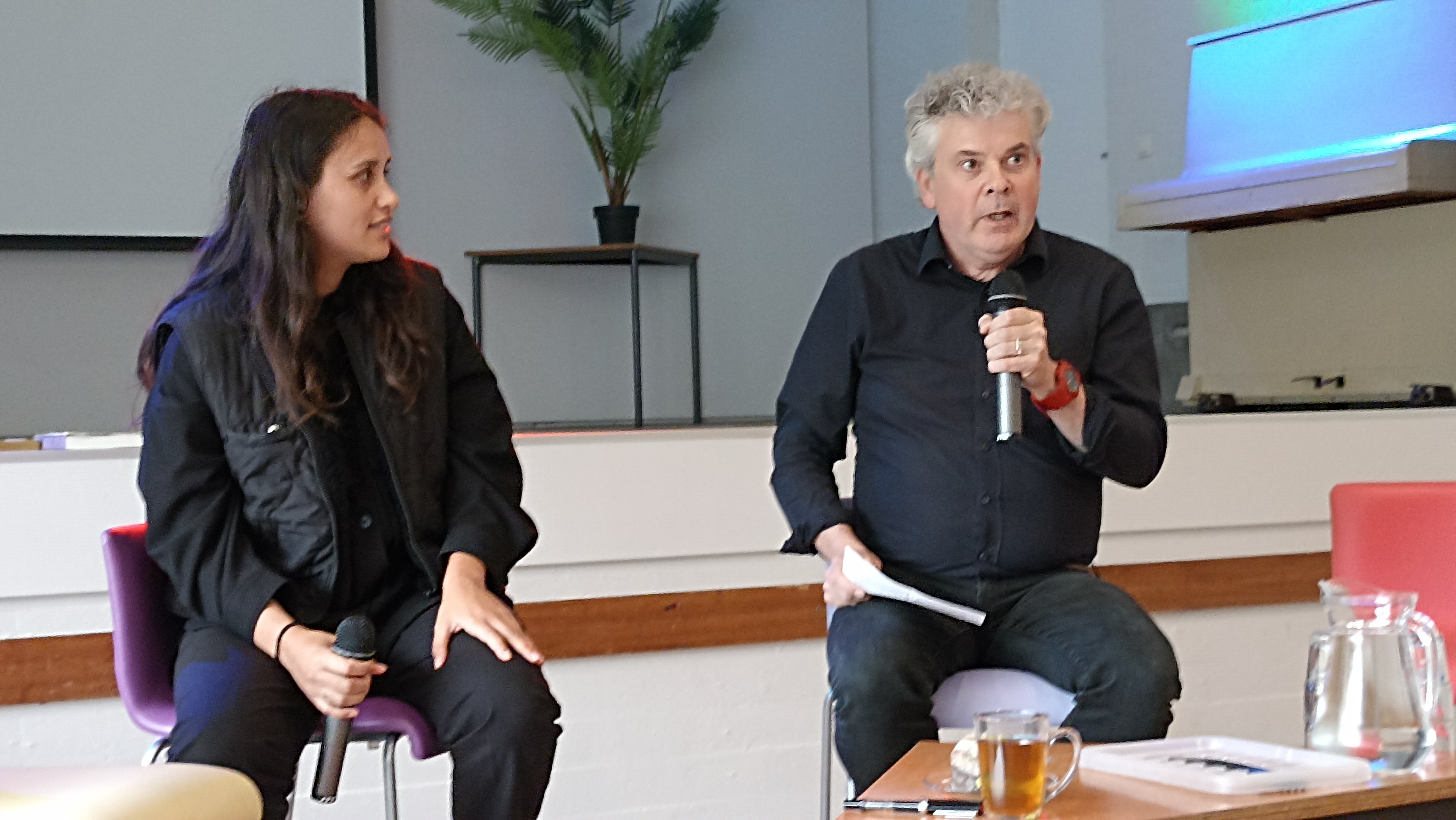 Chiara and Paul having a lead at the partner meeting