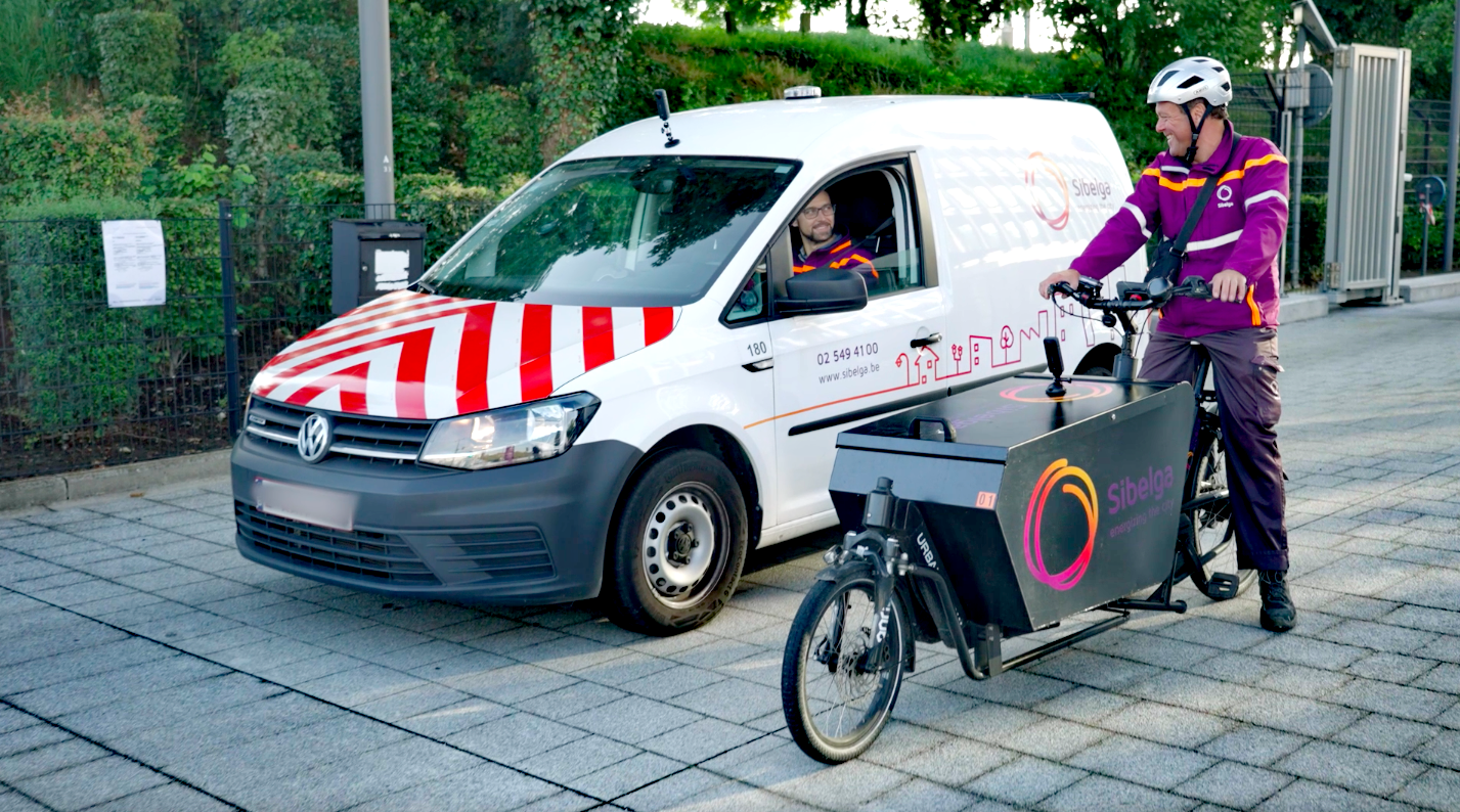 Sibelga cargo bike + van