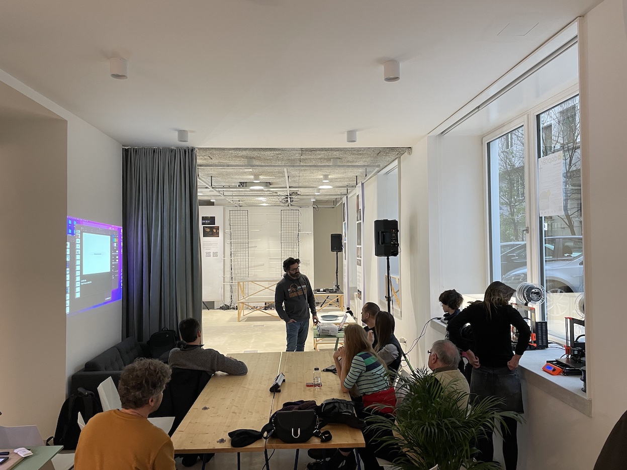 Event in the renovated Adaptér. Photo by Levente Polyak