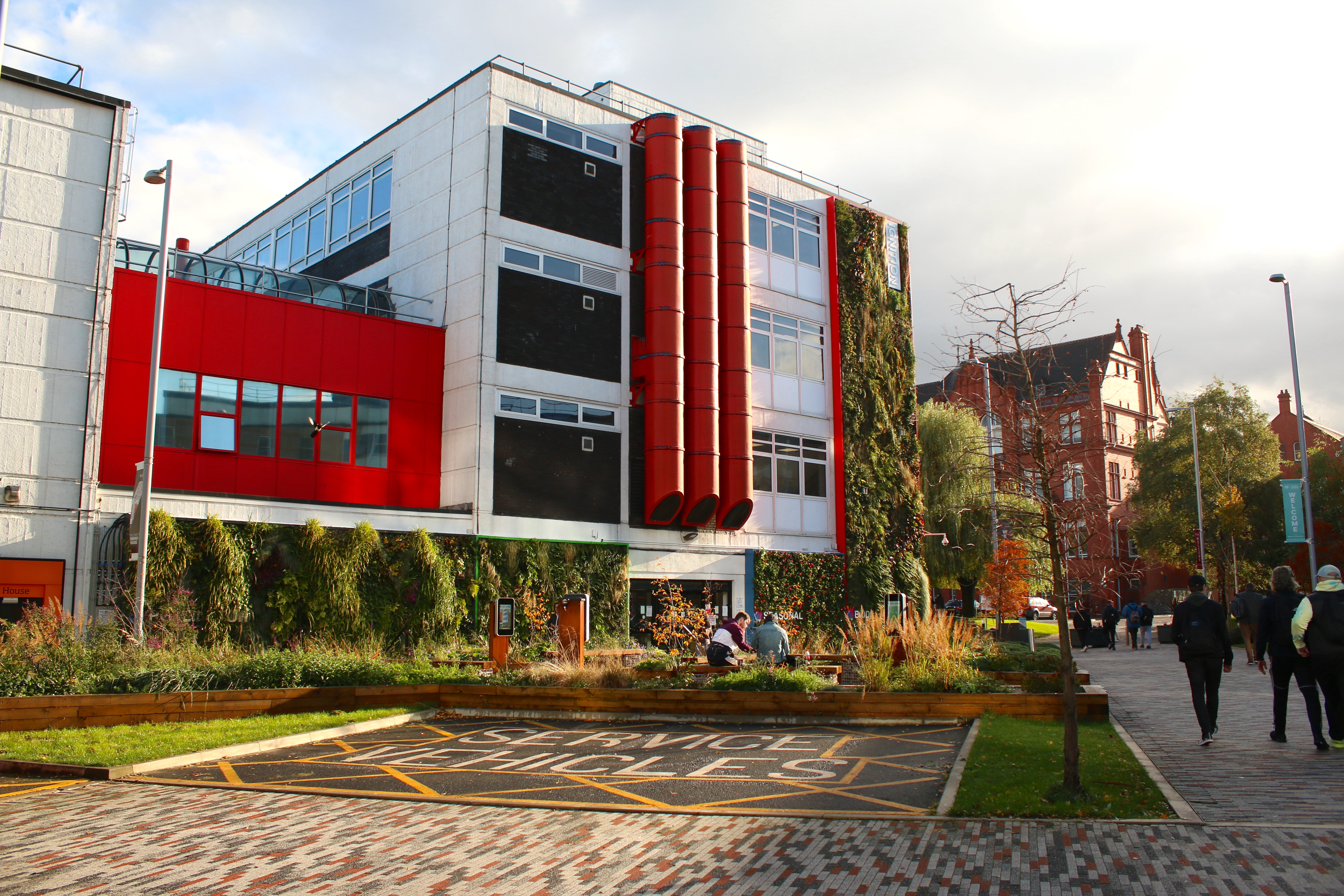 Green walls at the Living Lab at the University of Salford