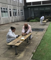 Iranian migrants at work at the Colton Hill Community School