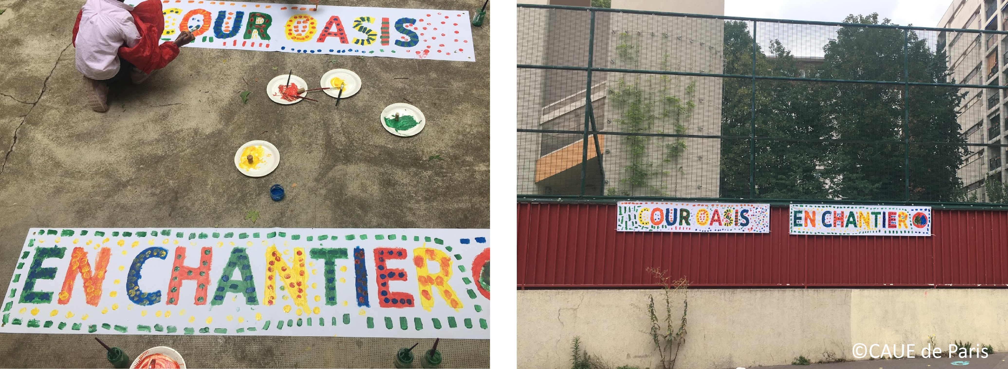 Cour OASIS en chantier