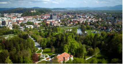 The city of Ljubljana officially received the title European Green Capital 2016. With 542 square metres of public green space per resident, the city features over 80 hectares of green spaces © city of Ljubljana