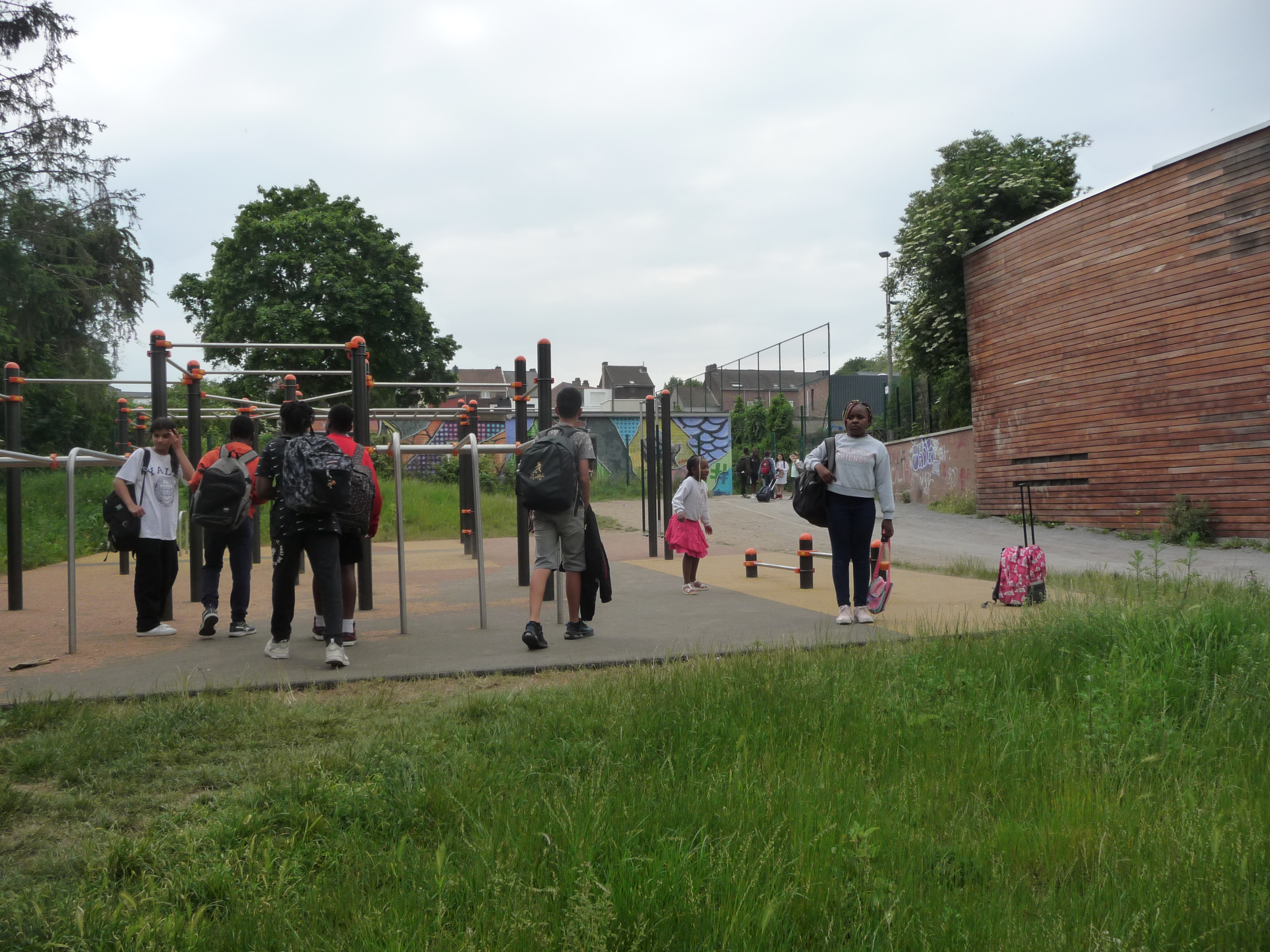 Children playing at the Parc Morchamps