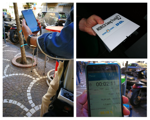 Air quality monitoring app (copyright city of Portici)