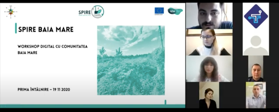 Fig. 7. First community workshop: “Ecologic Transformation of the pilot sites” (19.11.2020 online – in Romanian)