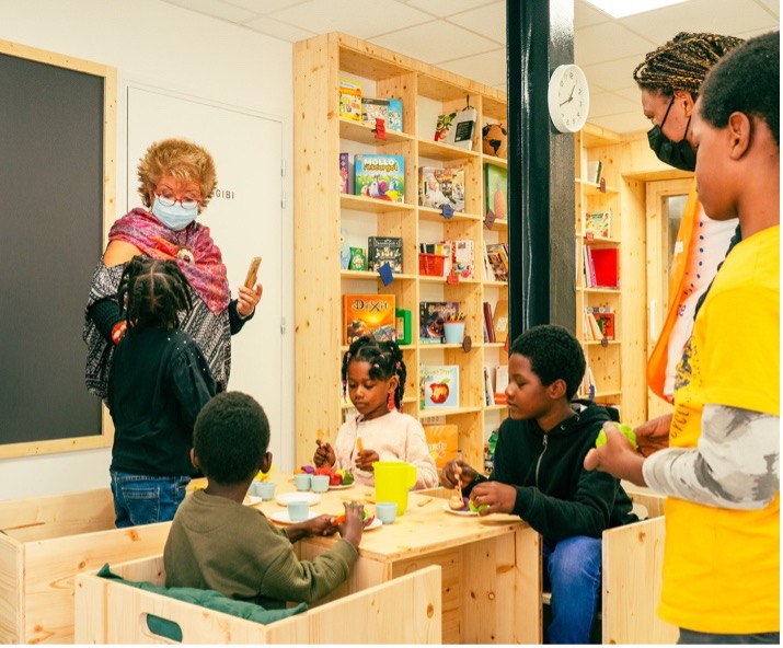 Common Space of the new Common Kitchen © Cuisine Commune de Chaud Bouillon ! - J. Quispe Leuridan