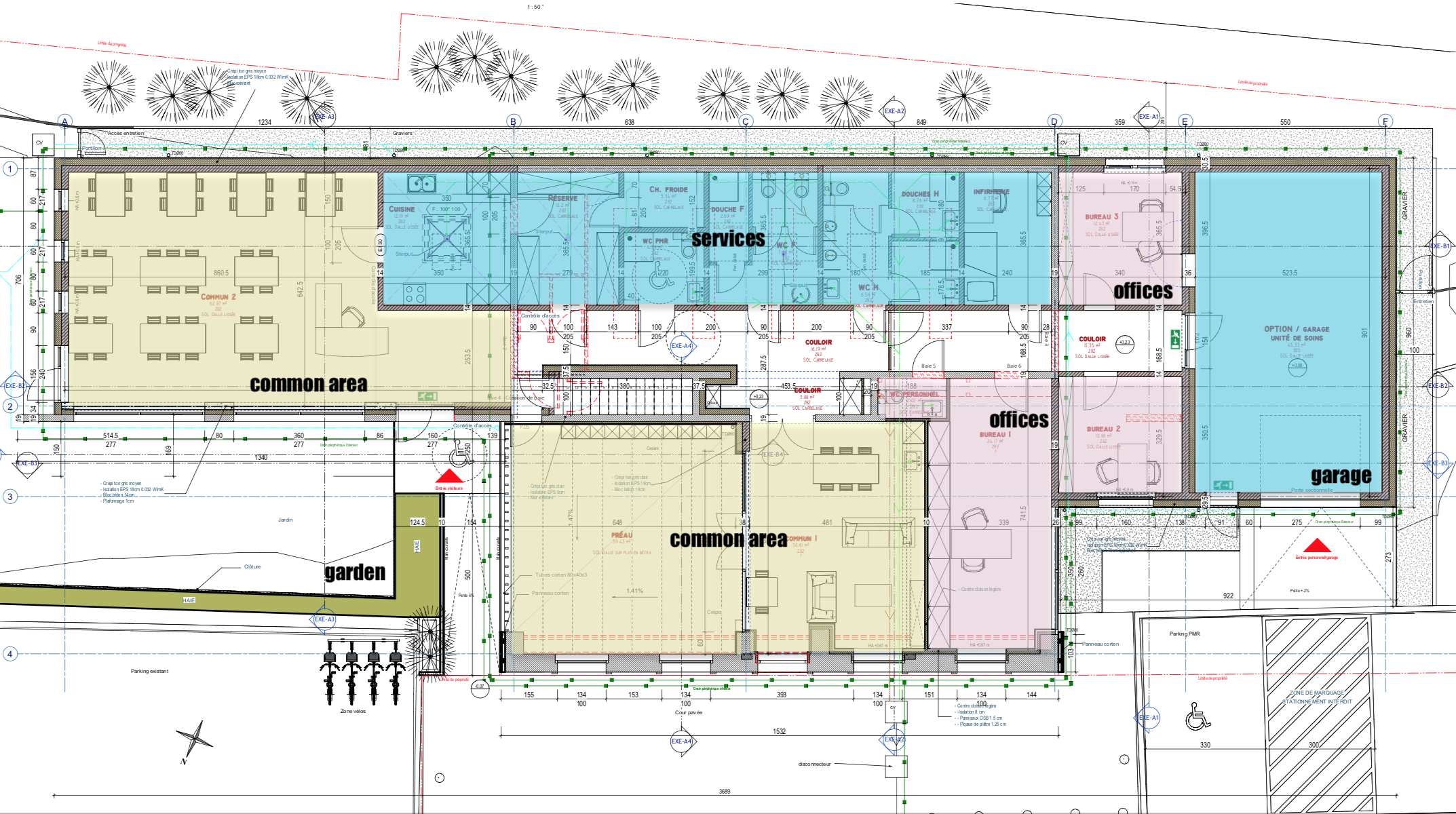 The plan of the new day-shelter