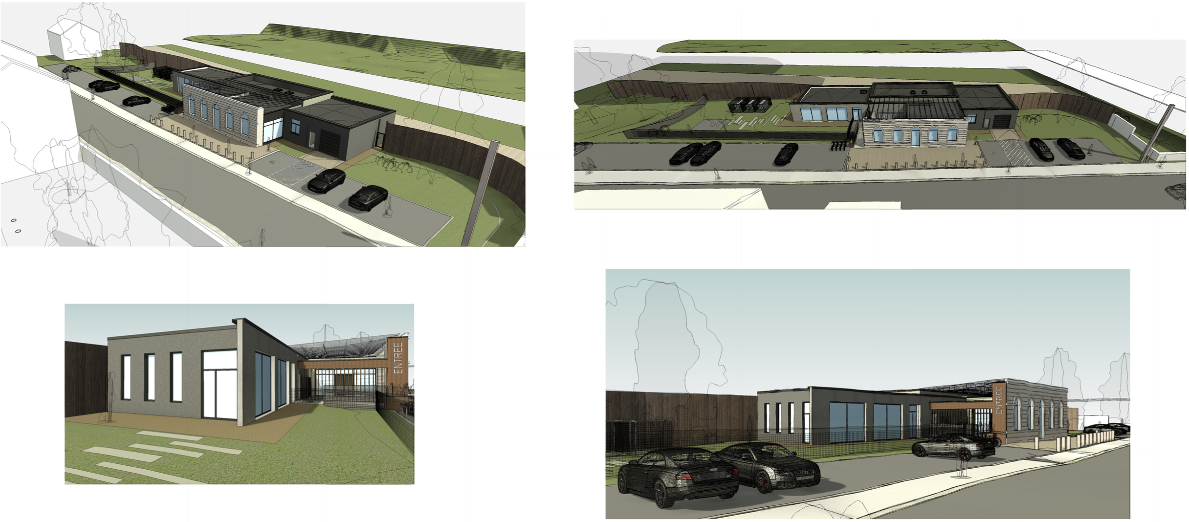 Some 3D views of the new day-shelter