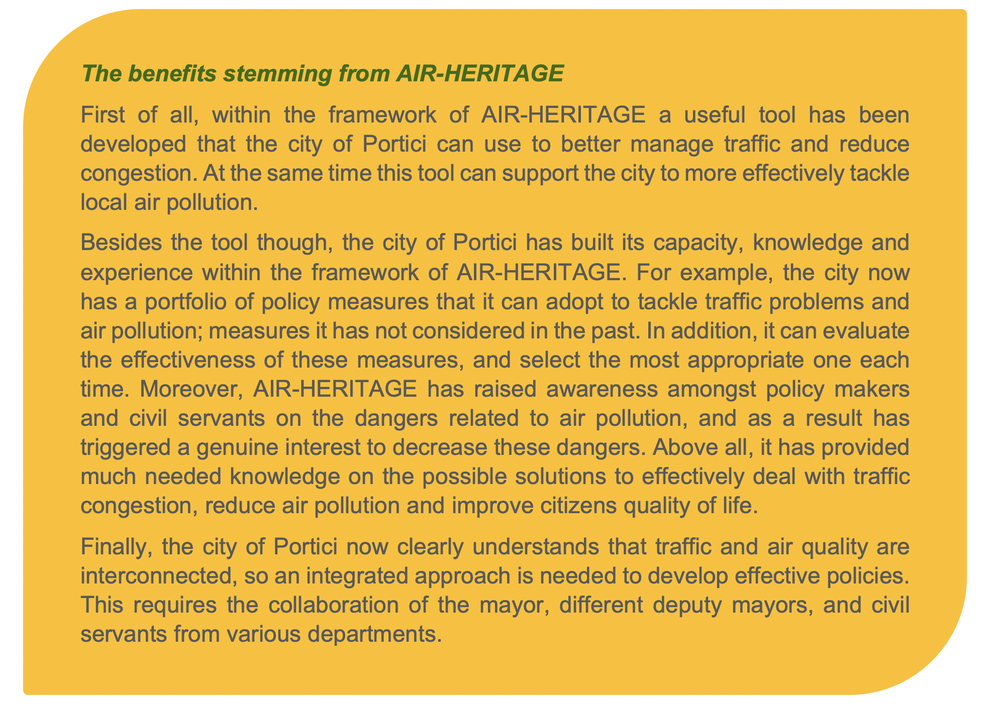 The benefits of AIR-HERITAGE