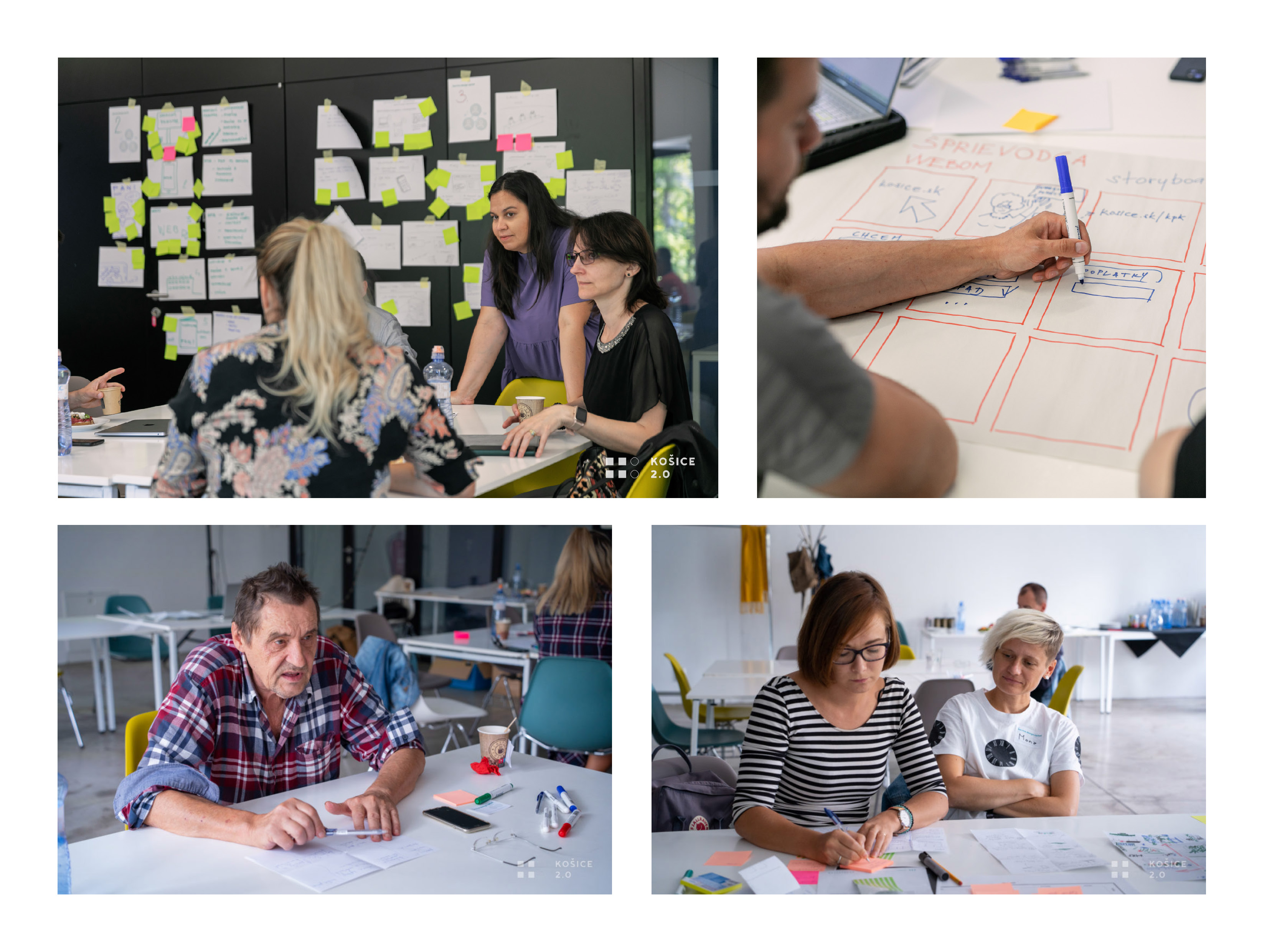 Moments from the Design Sprint workshops.
