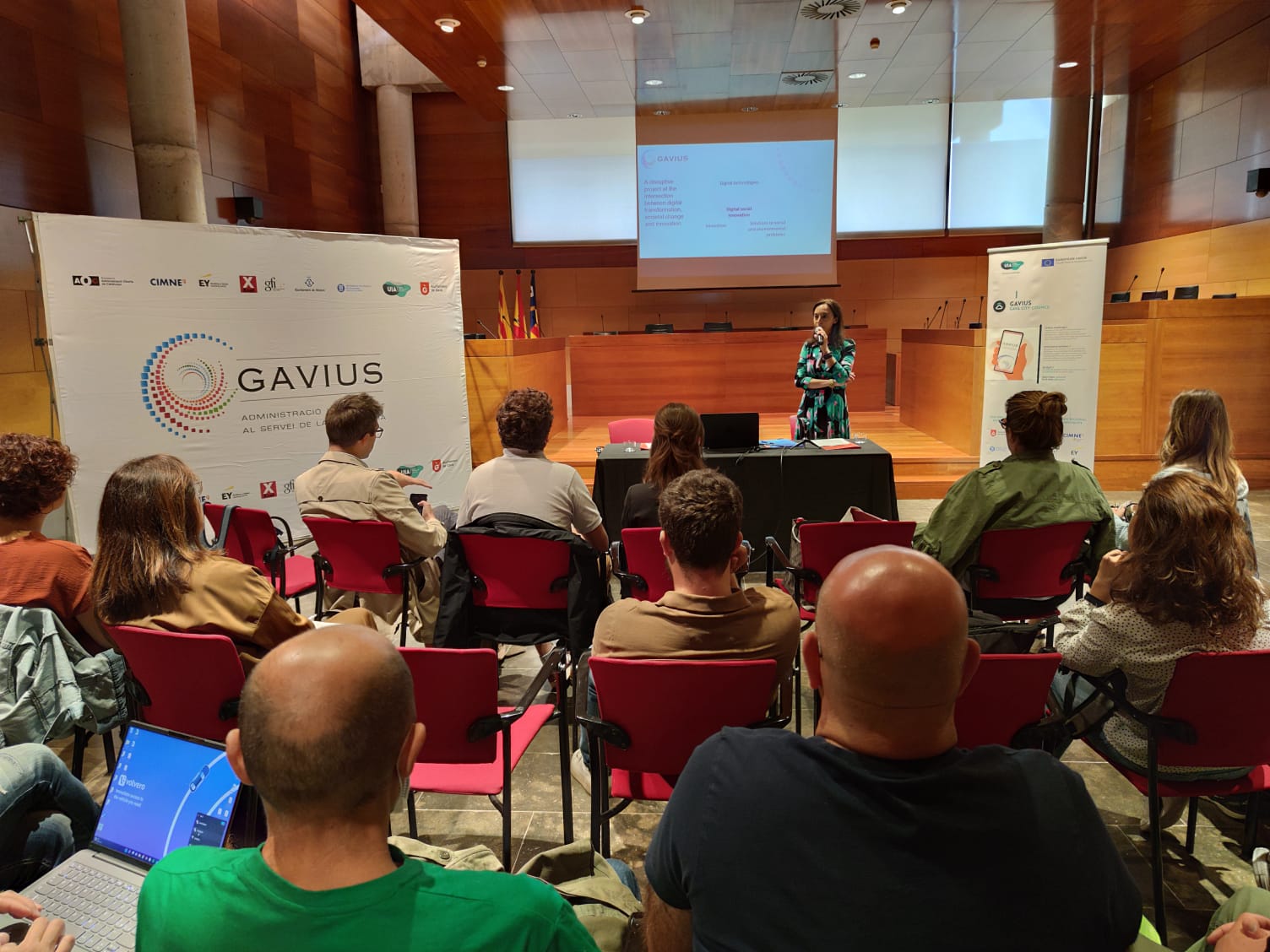 Valentina Tageo, GAVIUS Lead Expert, presenting the policy framework behind GAVIUS (Source: Gavà City Council)