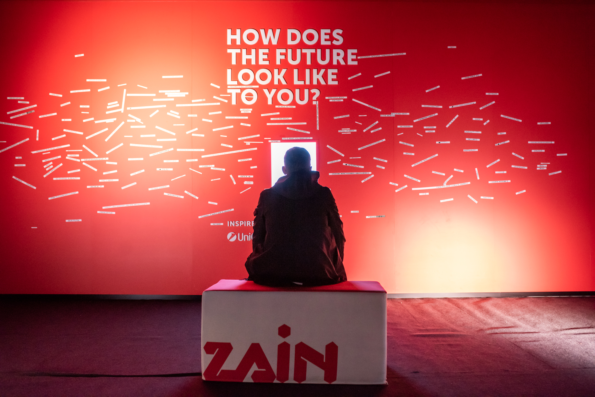 Visitors at the main pavillon of the Festival of Creativity