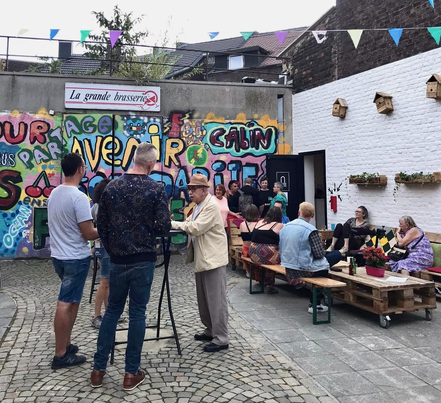 First party at the Maison du Peuple