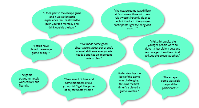 Figure 1. Participants' comments on the escape game