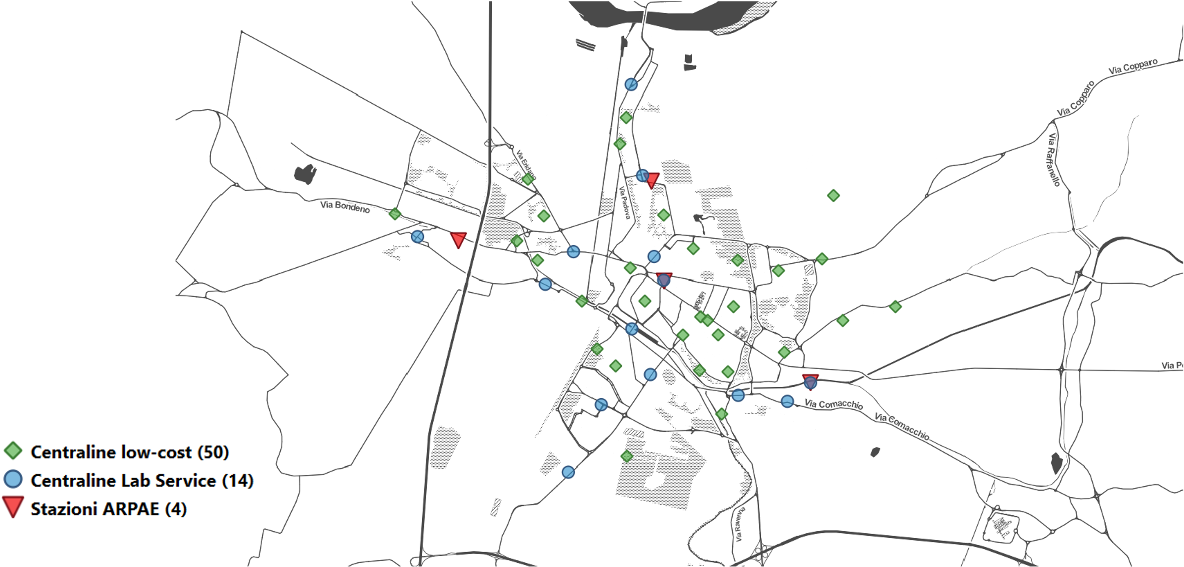 AQ monitoring stations locations