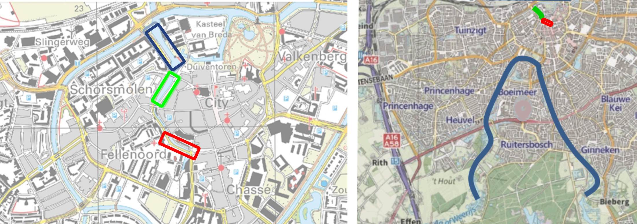 maps showing reference areas