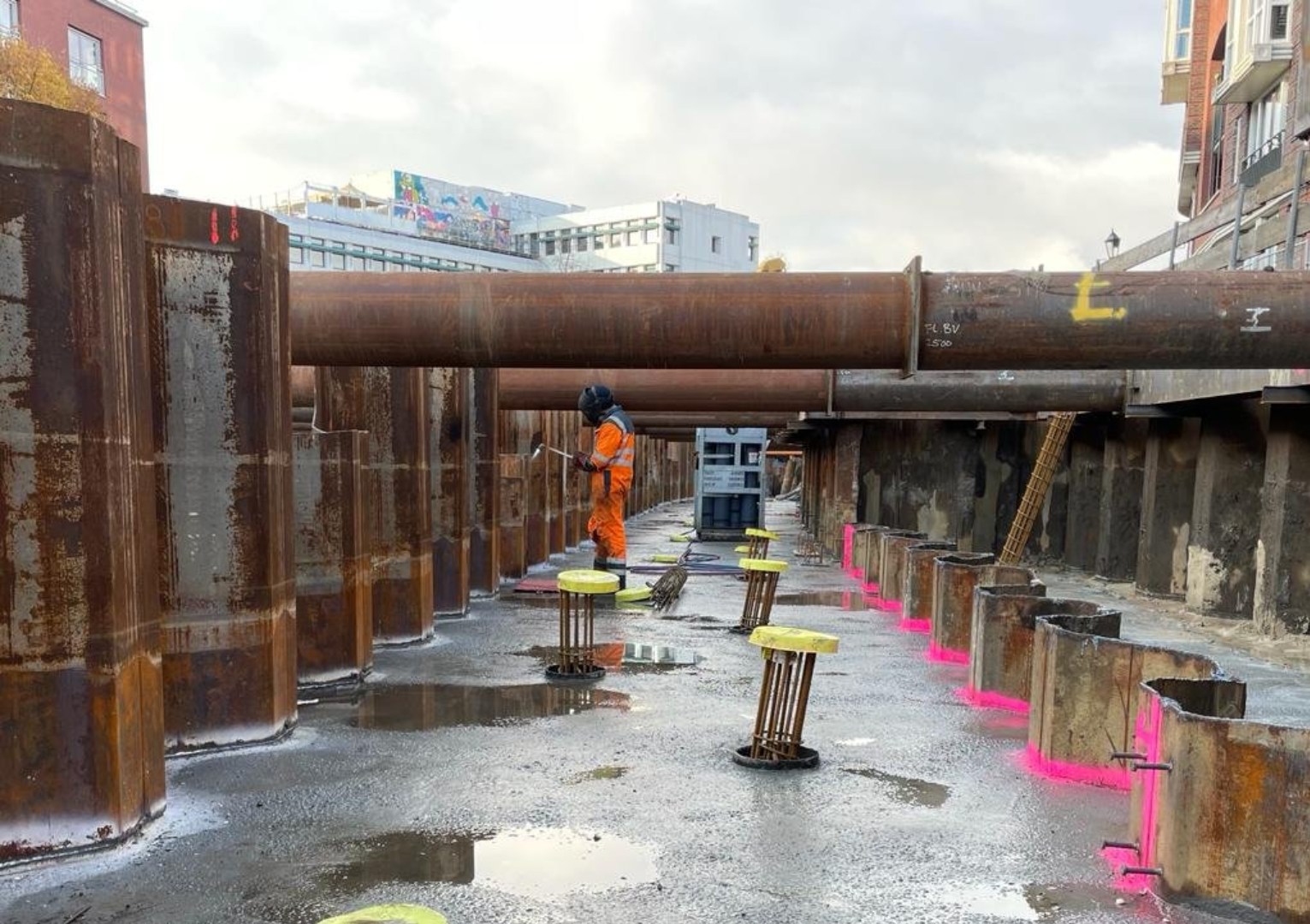 On the ground of GreenQuays. 