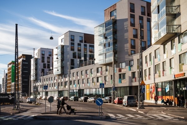 Jätkäsaari, one of the new residential areas of Helsinki, is a target area in many types of project activities. Photo: Antti Pulkkinen