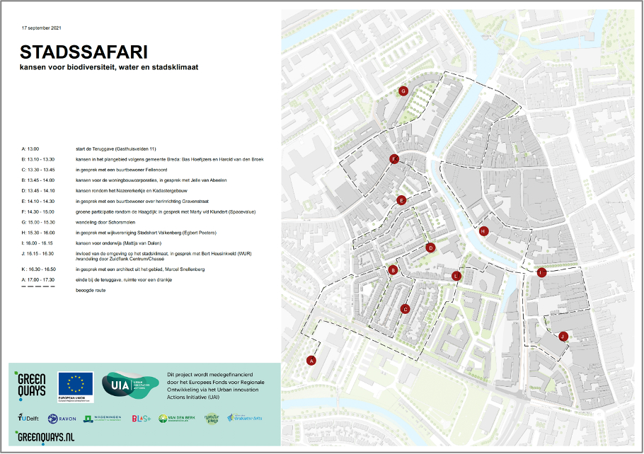  Map with places visited at the City safari