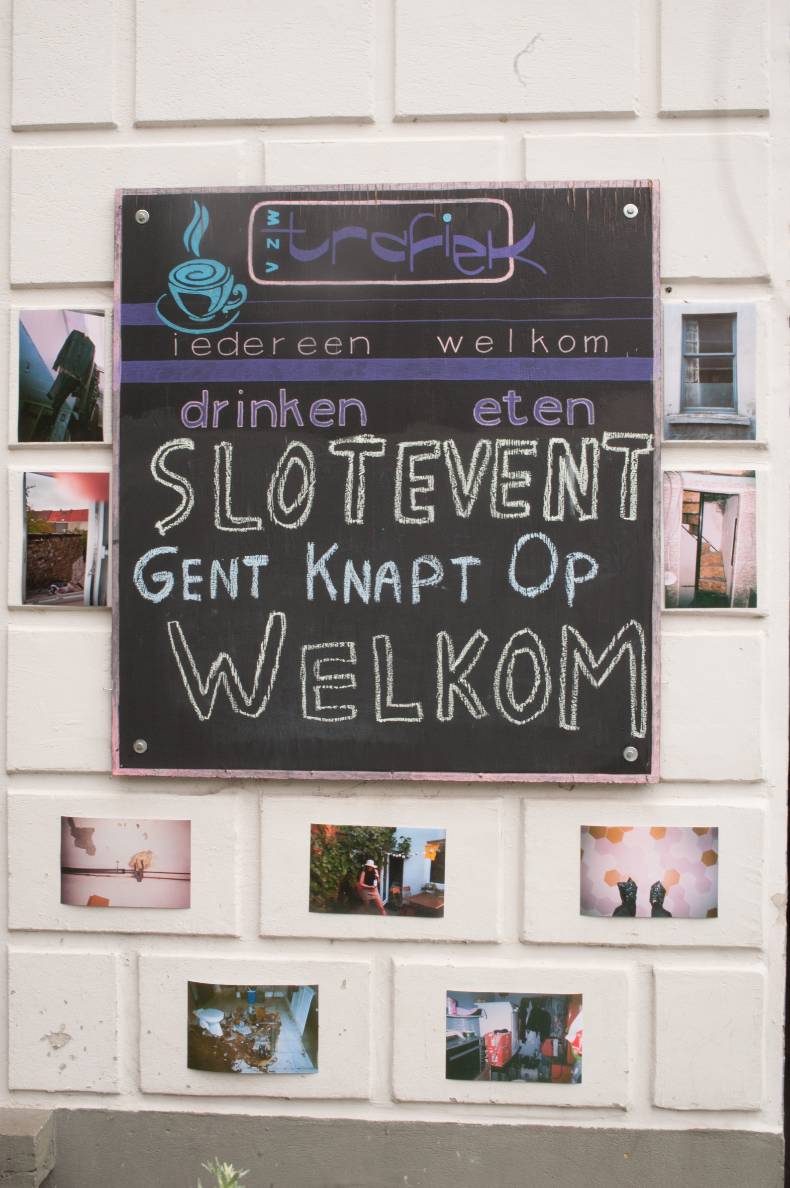 Welcome sign for the final event for the participants