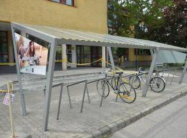 Lavish SASMob Bike Shelters in Rókusi körút, Right Next to the Phone Tower
