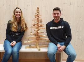 CHRISTMAS TREE MADE OUT OF WOOD OF INVASIVE TREES