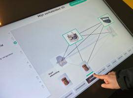 User interface showing visualising the links between objects of the collection